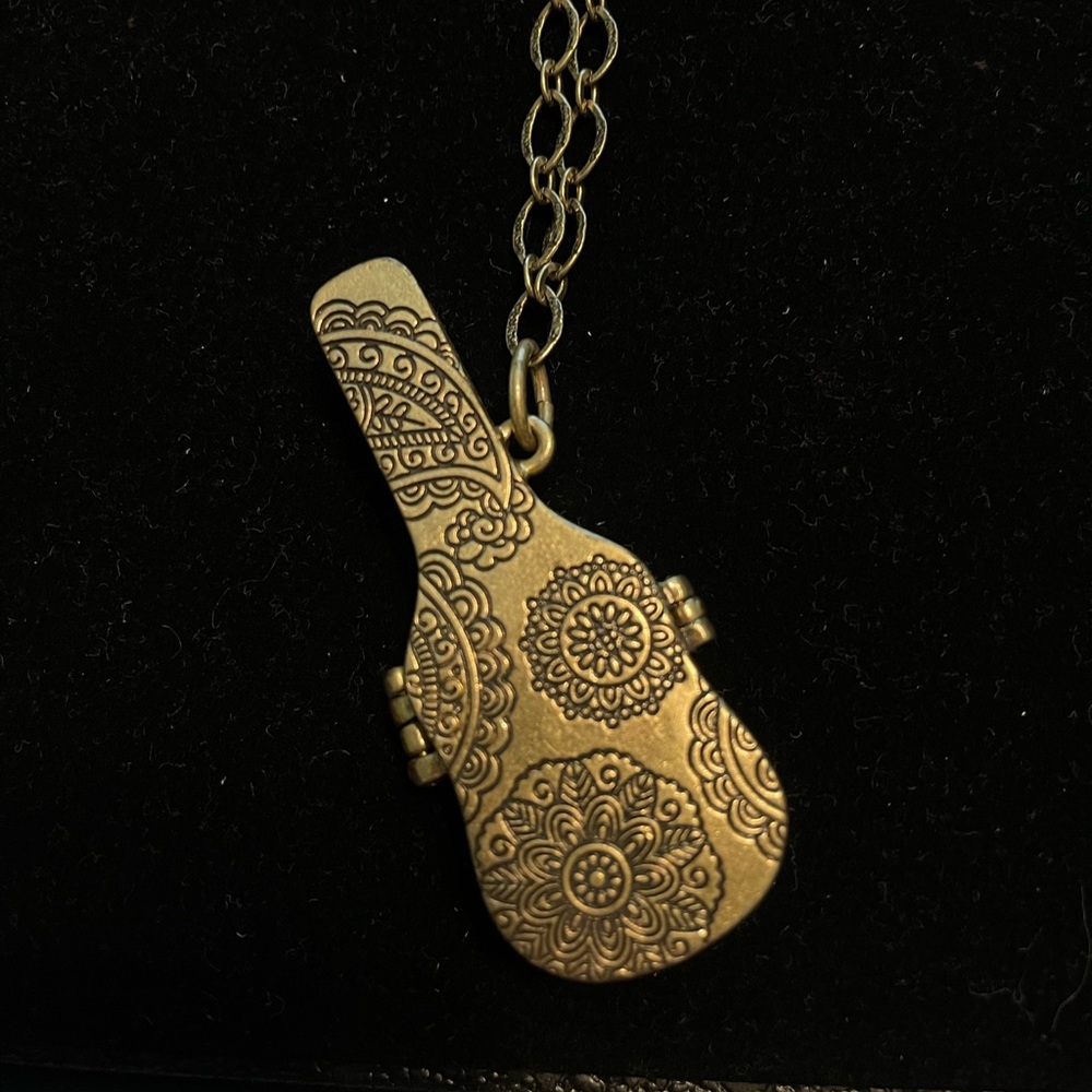 Lucky Brand Guitar Case Locket Necklace